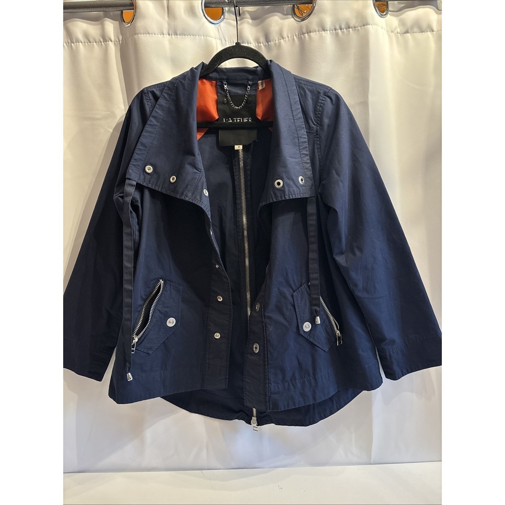 l'atelier mode de l'atelier Size S Cotton anorak Back Zipper Detail Jacket Blue